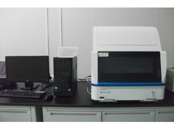 X-ray fluorescence coating thickness measuring instrument (Japan Seiko SFT-110)